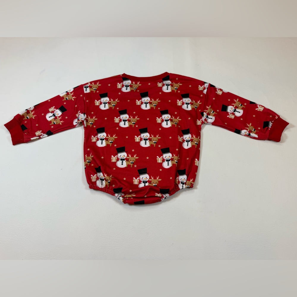 Baby unisex Christmas Romper Snowman Santa Print 18-24 mon. (Bin Z) - Picture 7 of 11